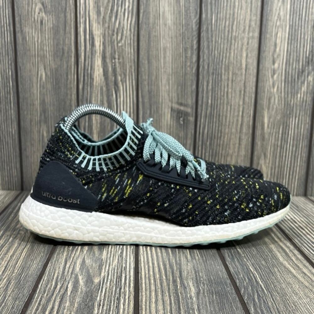 Adidas UltraBoost X Women Running Jogging Shoes Carbon‎ Raw Green Sz 9 BB6509